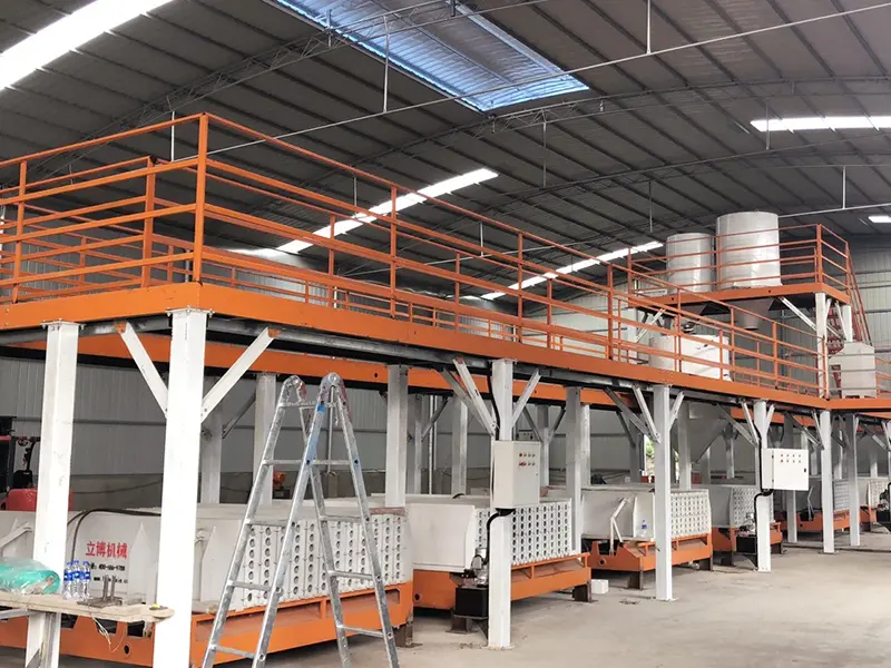 Jalur produksi panel dinding gipsum